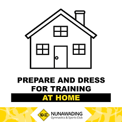 Prepare and dress for training at home - poster