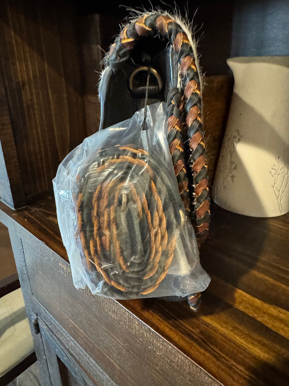 Thumbnail: Hair on Hide and Leather Crossbody Messenger Bag 