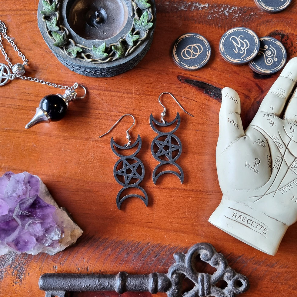Thumbnail: Triple Goddess Earrings