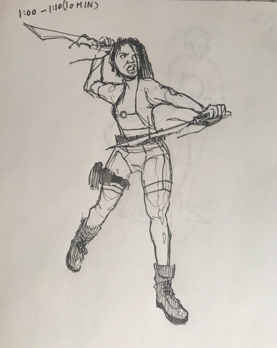 1O minute figure drawing