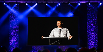 Corporate Event Stage Backdrop Decor