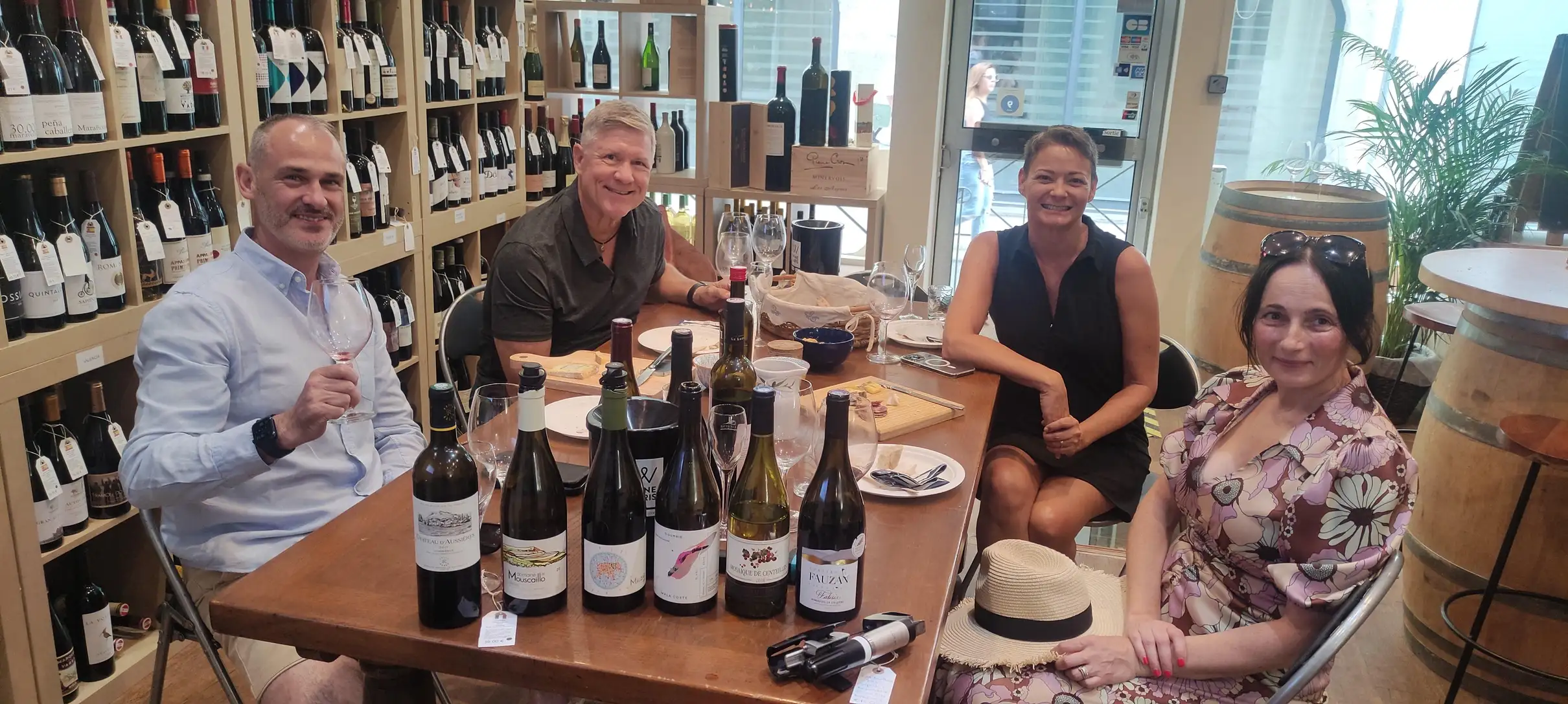 group wine tasting Languedoc