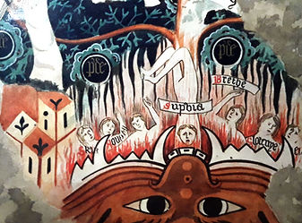 seven deadly sins, fresco, St John on the Wall, Jaws of Hell
