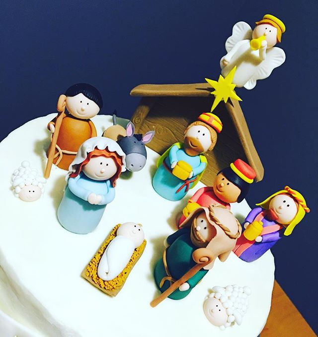 Nativity cake topper 🌟_#oikoscakepops #nativity #caketopper #pretty #cute #fondant #figures #handma