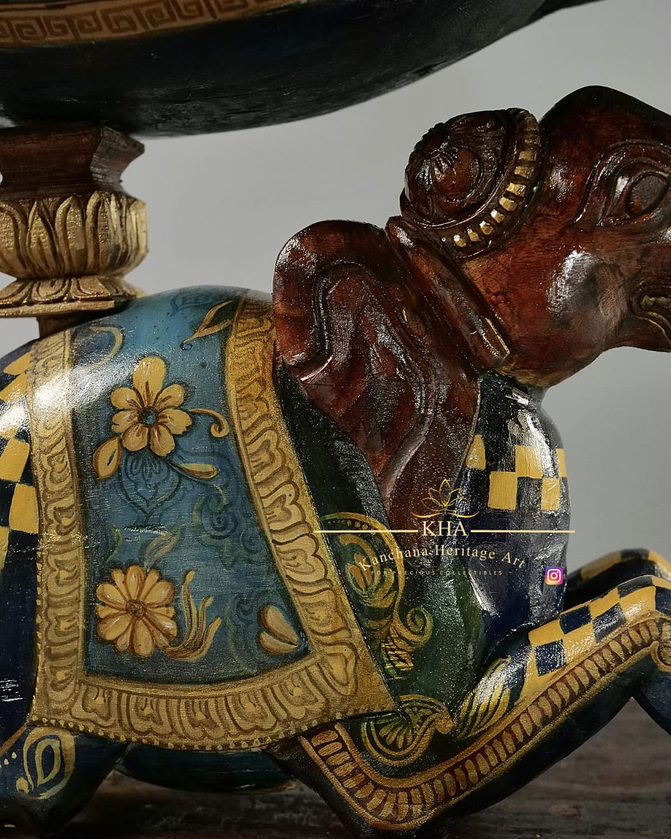 Thumbnail: Mythical Gajayali Wooden Sculpture