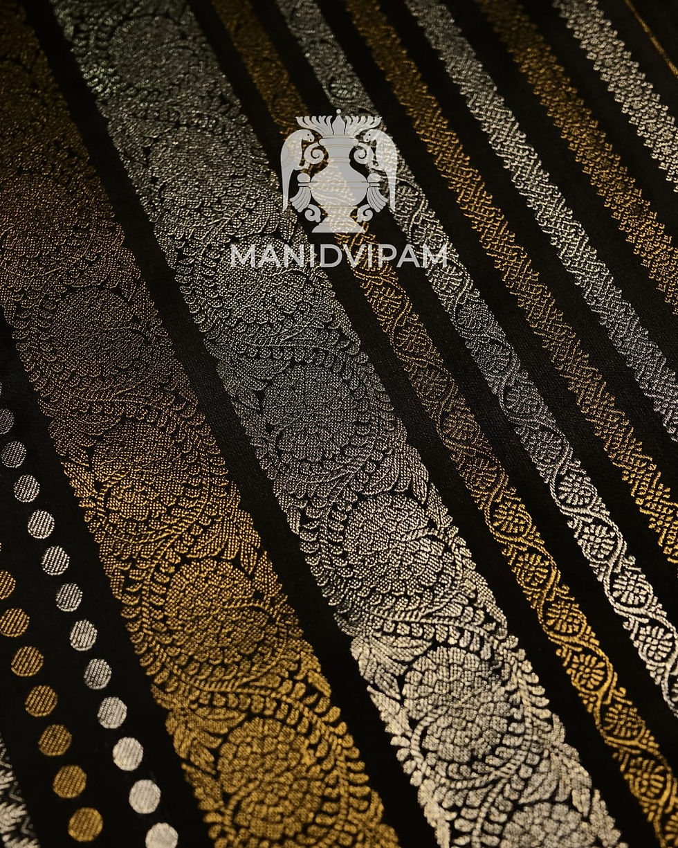 Thumbnail: 114 traditional motifs Kanchana Brown Kanjivaram Silk Saree