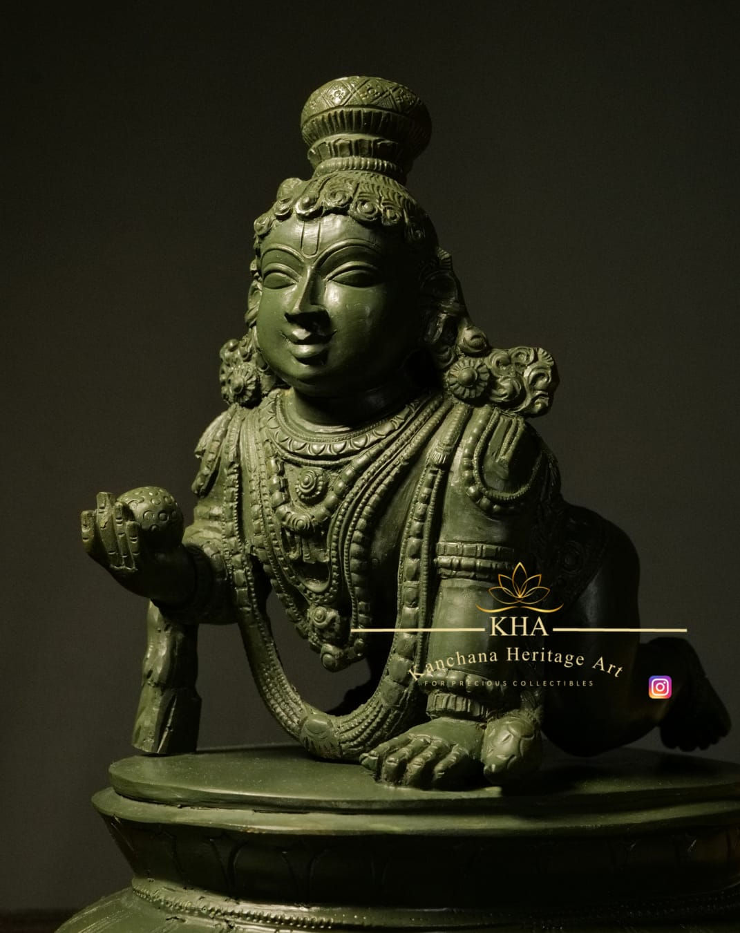 Navanīta Krishna Bronze Sculpture