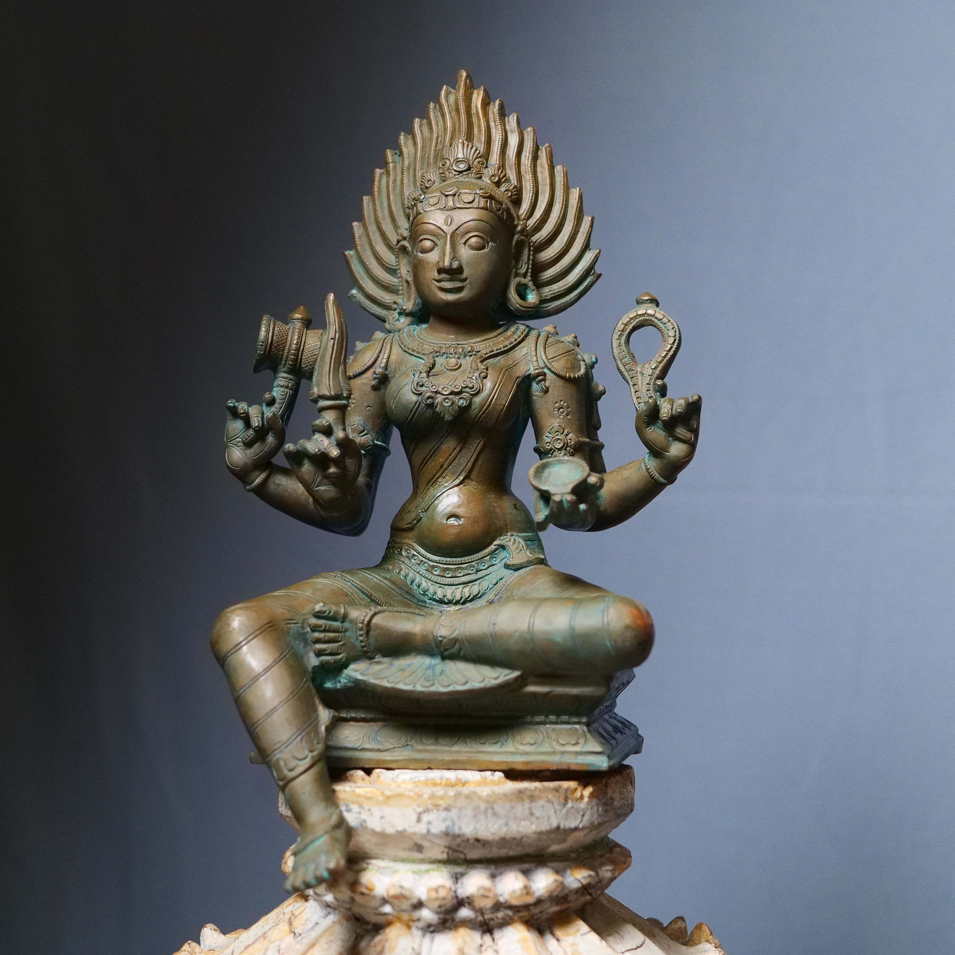 Bronze idol of goddess