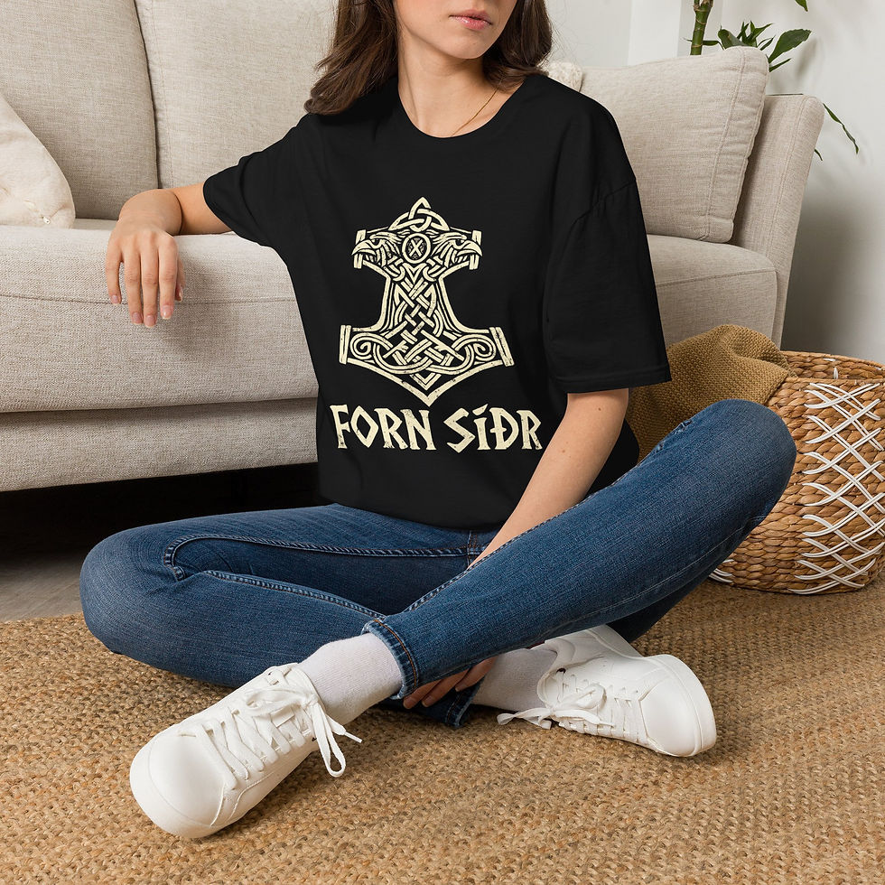 Thumbnail: Forn Siðr/Mjolnir - Unisex Softstyle T-Shirt