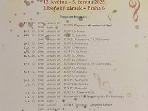22. 5. - První z našich absolventských koncertů se uskuteční v rámci akce Prahy 8 - Libeňské jaro mladých. 22.5.-19:00. Přijďte si poslechnout naše žáky klavírního oddělení.