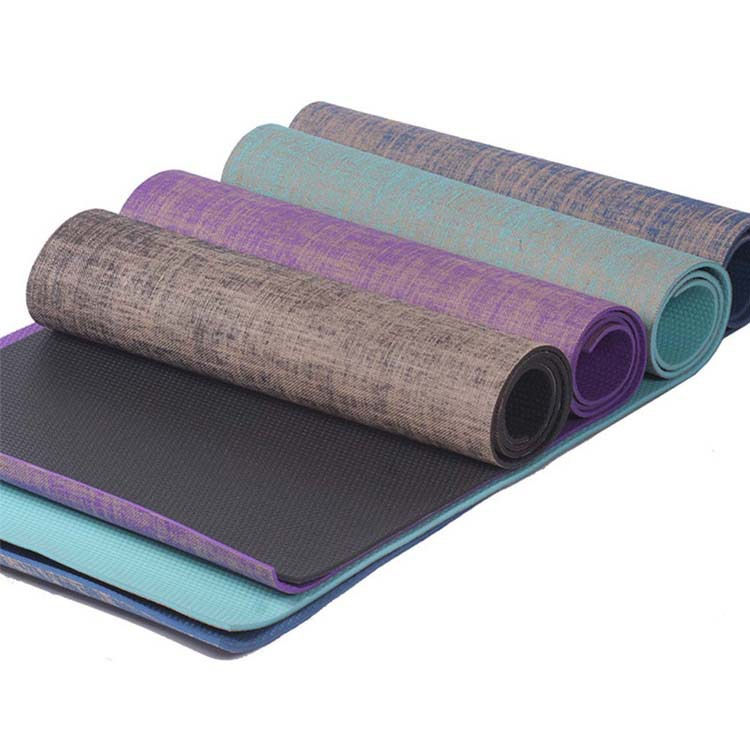 Thumbnail: Organic Yoga Mats Natural Jute Large Non Slip Eco Friendly Mats Carrying Strap