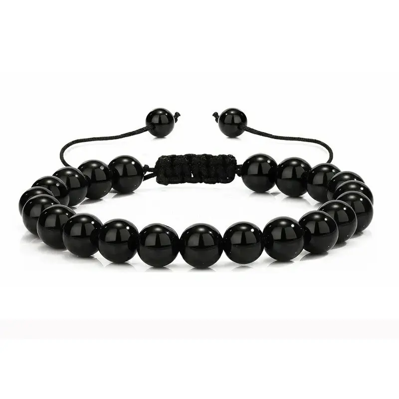 Thumbnail: Multiple Style 8mm Natural Tiger Eyes Lava Rock Protection HANDMADE Bracelet