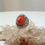 Miniature : Bague afghane en argent et corail 
