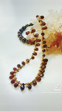 Miniature : Collier grenat rouge 