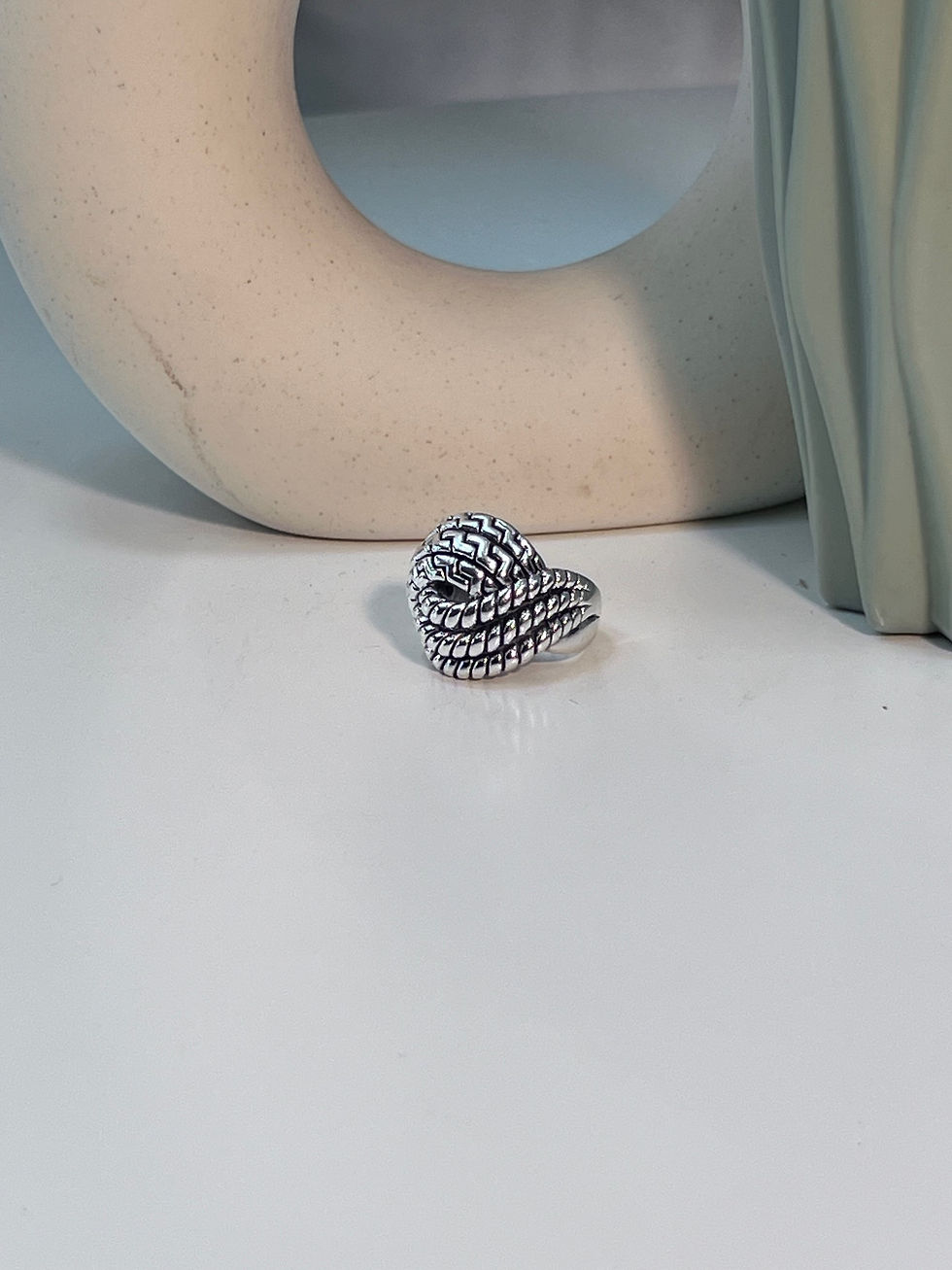 Miniature : Bague en argent massif 