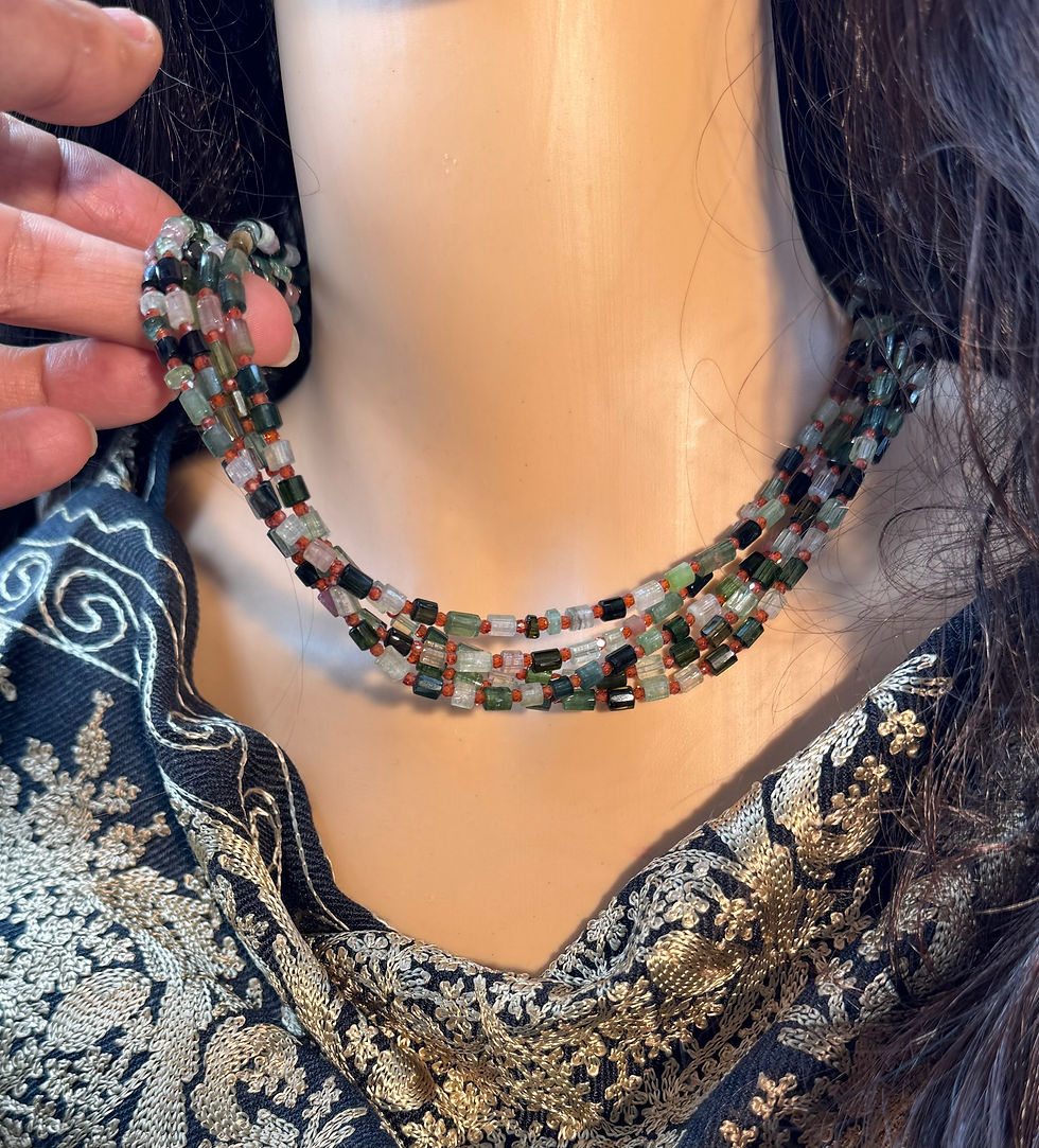 Miniature : Collier en tourmaline multicolore 