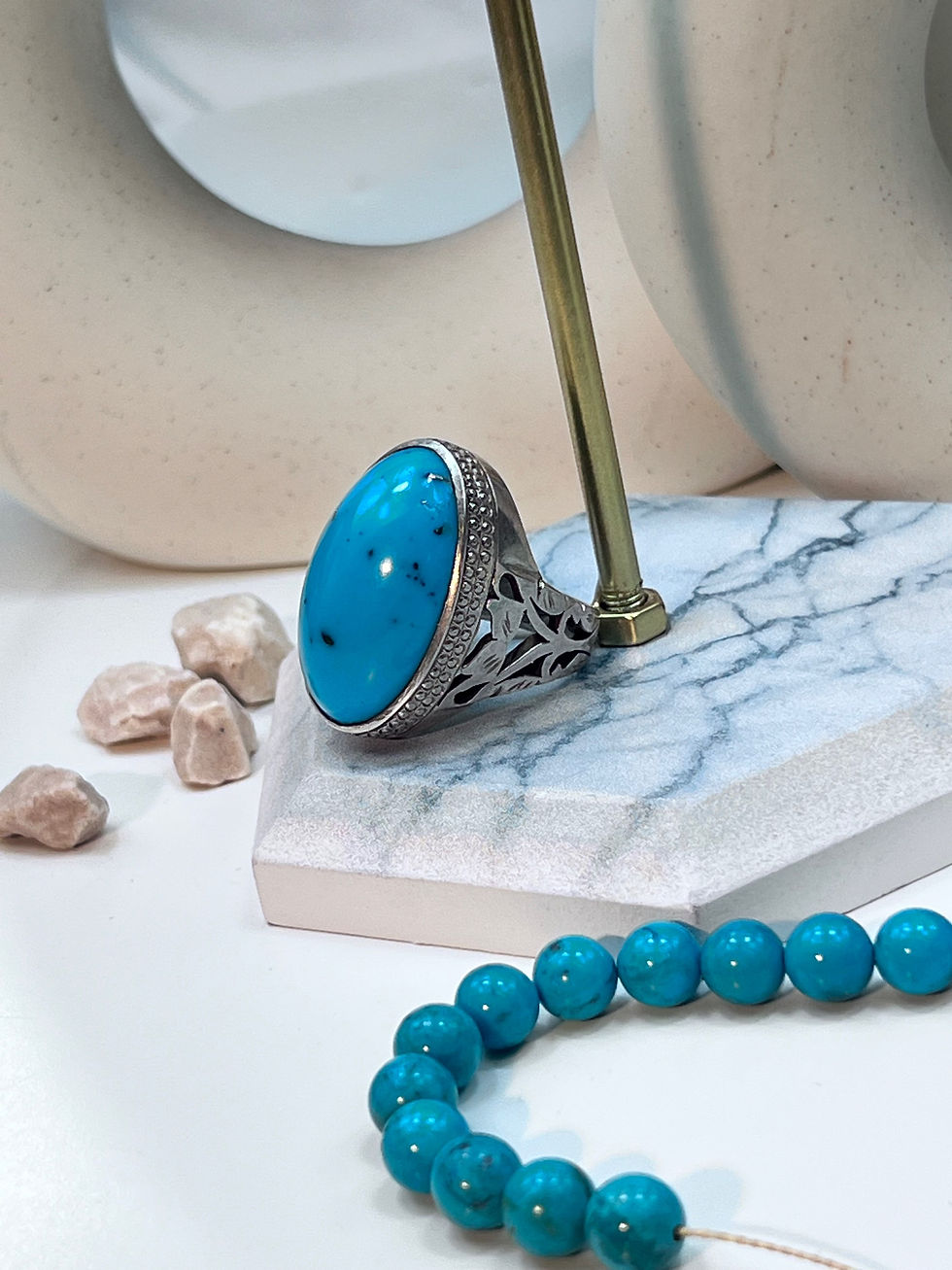 Miniature : Magnifique bague afghane en turquoise 