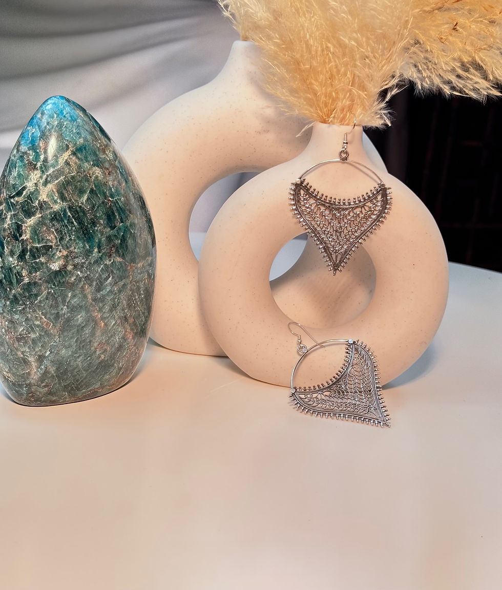 Miniature : Boucles d’oreilles en argent massif 