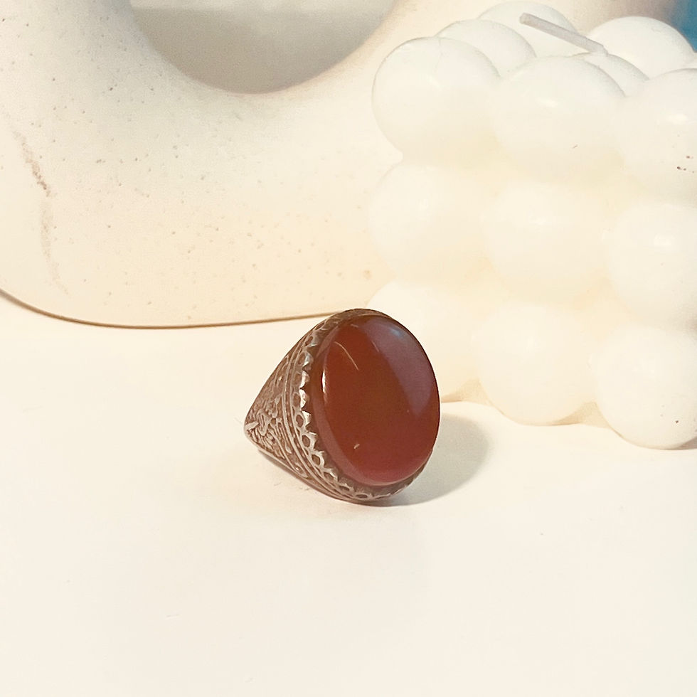 Miniature : Bague afghane en cornaline 