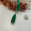 Miniature : Boucles d’oreilles en argent et agate vert 