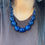 Miniature : Collier afghane en calcédoine bleue 