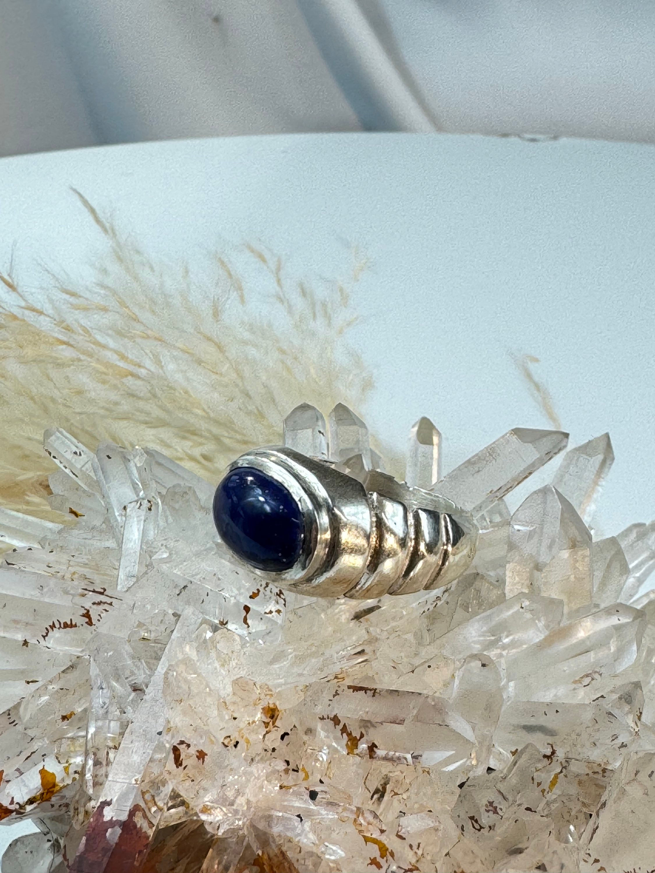 Bague afghane en argent et lapis-lazuli 