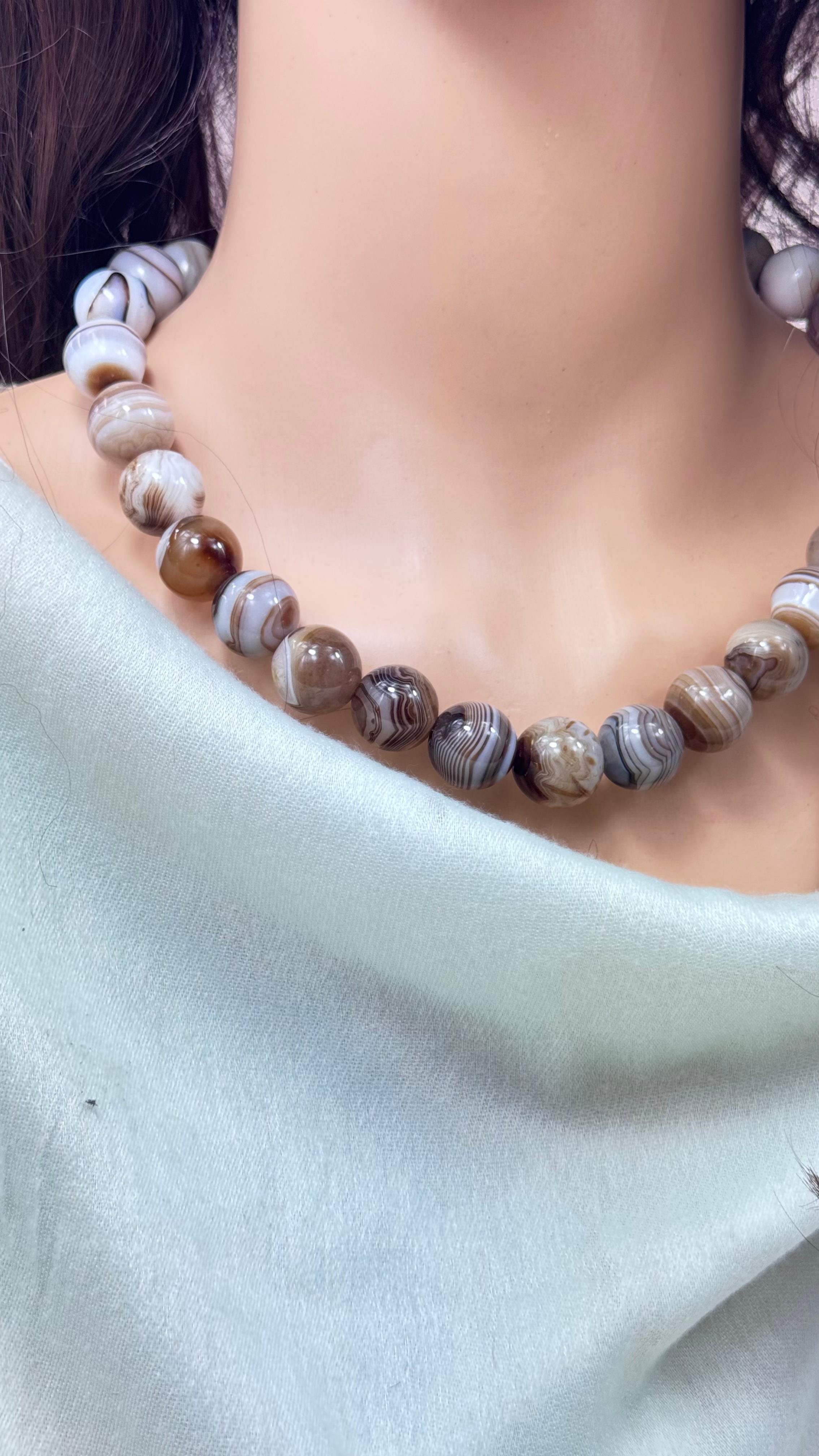 Collier en agate
