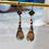 Miniature : Boucles d'oreilles en argent massif et citrine