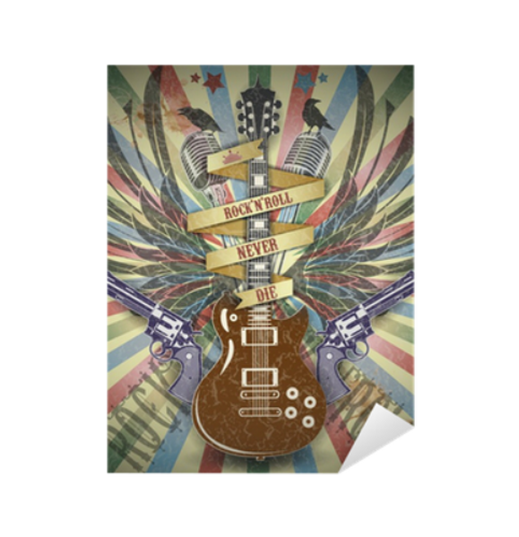 stickers-rock-n-roll-symbol-retro-style-