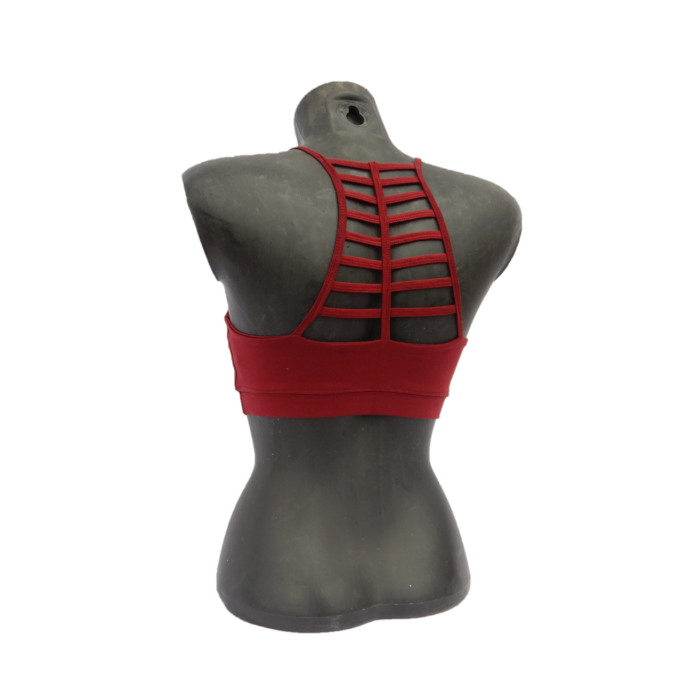 Brassière rayures bordeau (réf:126BO)