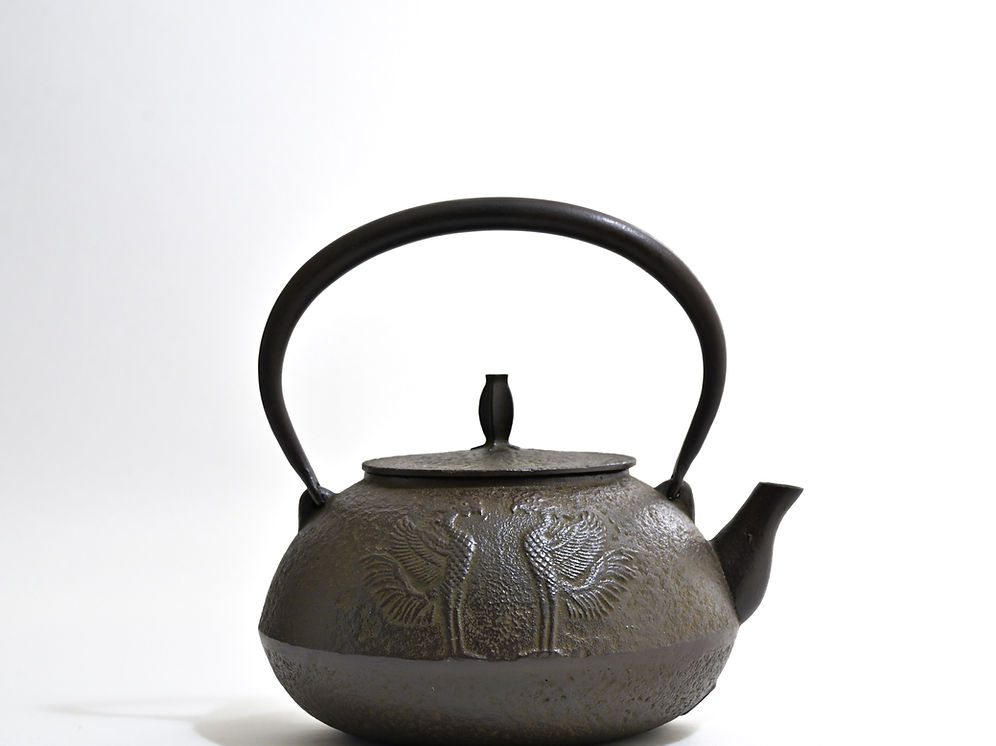 鉄瓶 平丸型 鳳凰 1.2L | 南部鉄器 幸工芸 鉄瓶