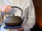 Thumbnail: Iron kettle flat round type turtle shell hail 1.2ℓ