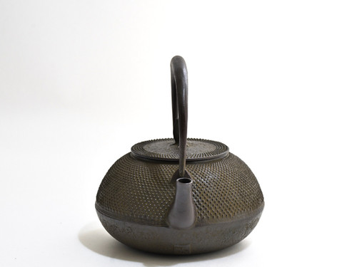 鉄瓶 平丸型 霰 1.2L | 南部鉄器 幸工芸 鉄瓶