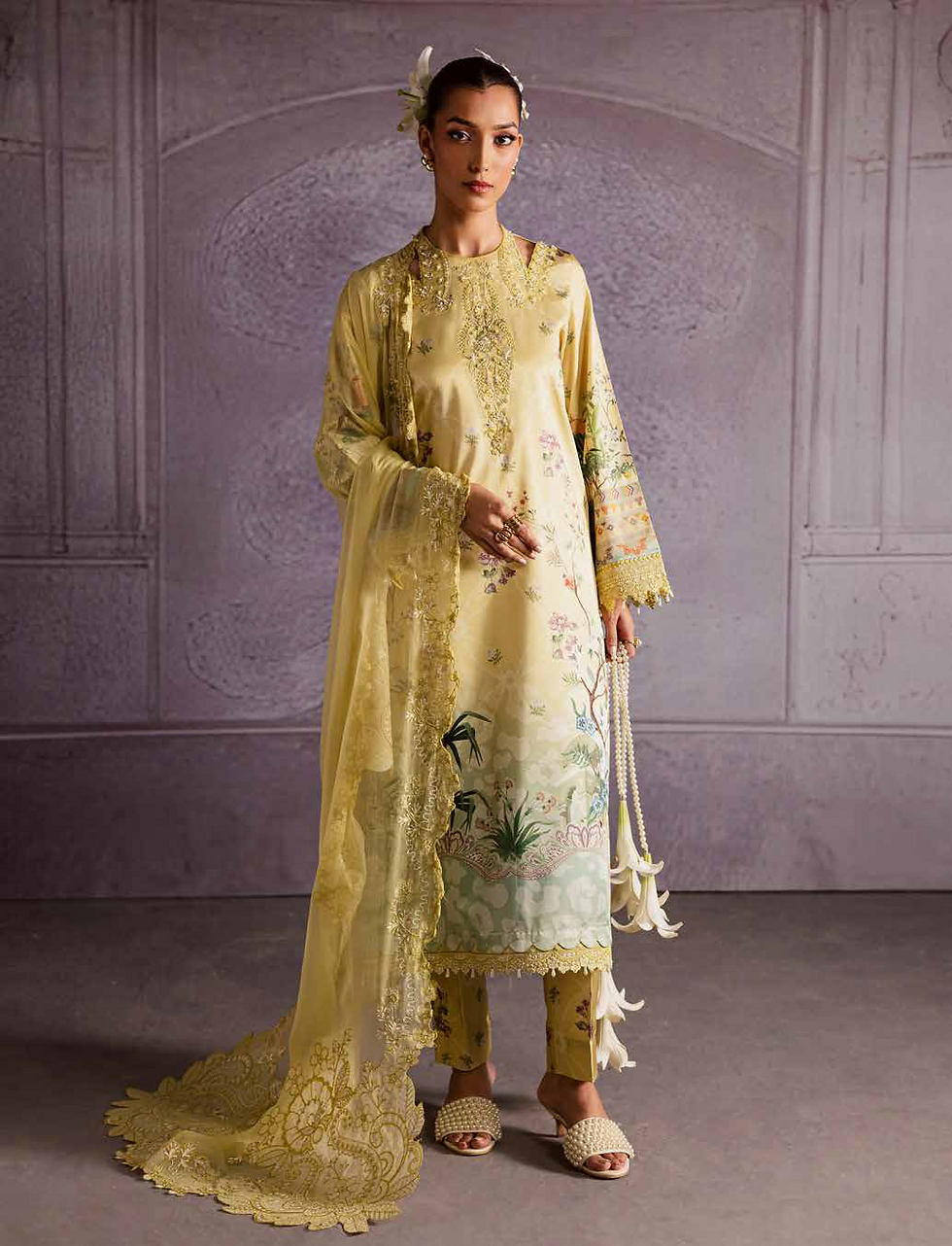 Thumbnail: NUREH THE SILK FESTIVE EDITION - S27 GOLD BEIGE COLOUR