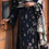 Thumbnail: ZEDZEE CLOTHING LAWN STUDIO  NUREH MAYA LENIN UNSTICHED LAWN DRESS MATERIAL BLACK COLOUR