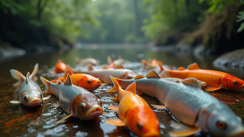 Tampilan dekat permainan tembak ikan online dengan berbagai ikan berwarna-warni di layar