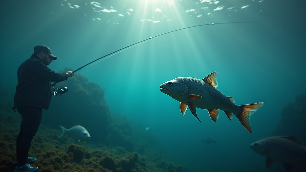 Tampilan layar game QQ589 Fishing dengan berbagai jenis ikan yang bisa ditangkap