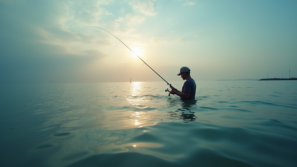 Tampilan antarmuka permainan fishing online dengan grafis bawah laut yang hidup