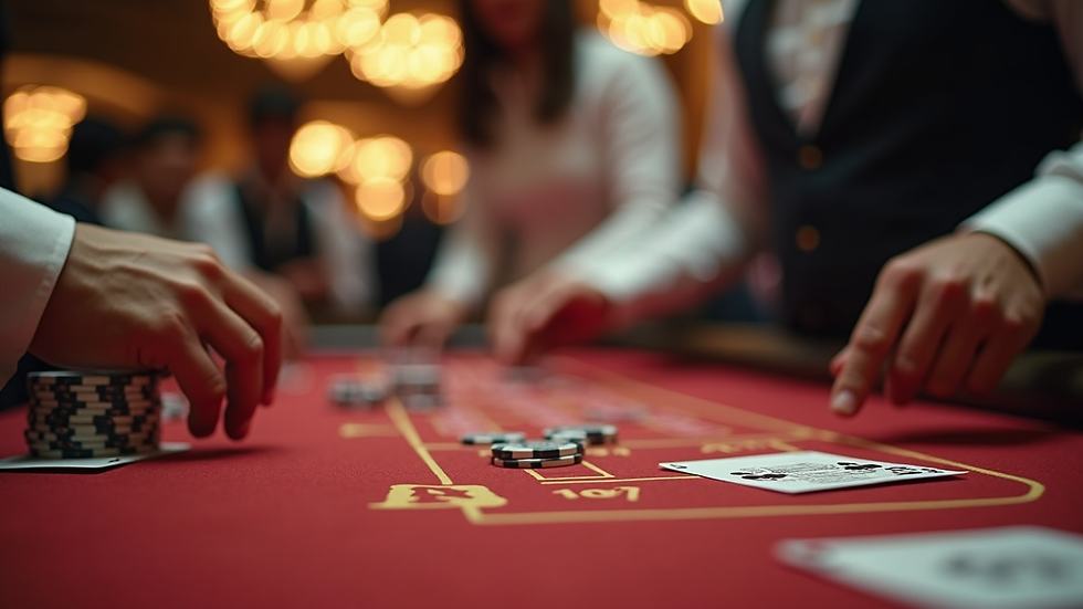 Tampilan layar dengan dealer live casino sedang membagikan kartu