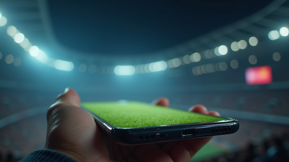 Tampilan fitur live betting pada aplikasi SportsBook QQ589 di smartphone