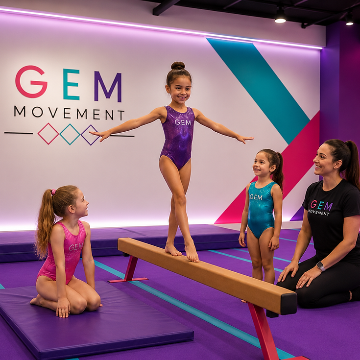 Children's gymnastics class at GEM Movement Studios
