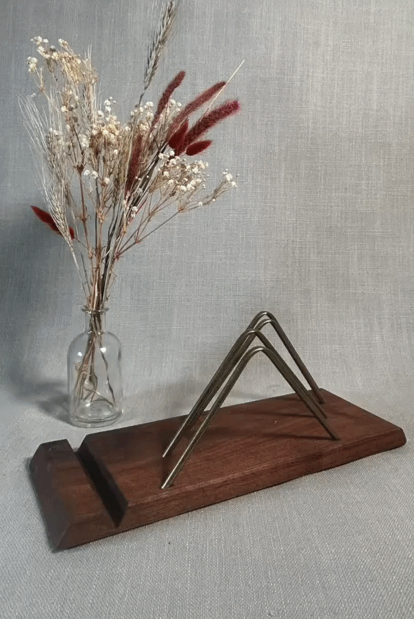 Envelope holder (brass and black walnut)