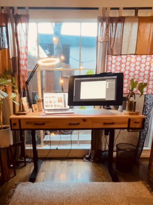 Desk out of recycled pine