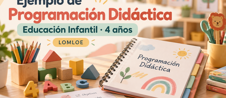 Ejemplo de una Programación Didáctica completa para Infantil. Niños de 4 años. LOMLOE. Oposiciones Educación Infantil