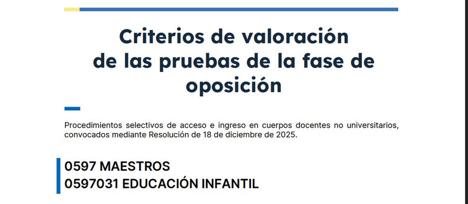 Así corregirá el tribunal las oposiciones de Infantil en Asturias 2026