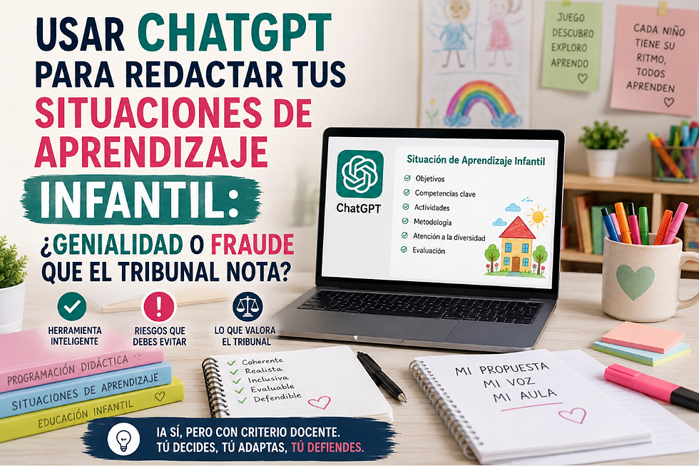 Usar ChatGPT para redactar tus Situaciones de Aprendizaje: ¿genialidad o fraude que el Tribunal nota?