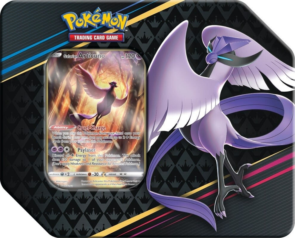 Crown Zenith Large Tin Galarian Articuno