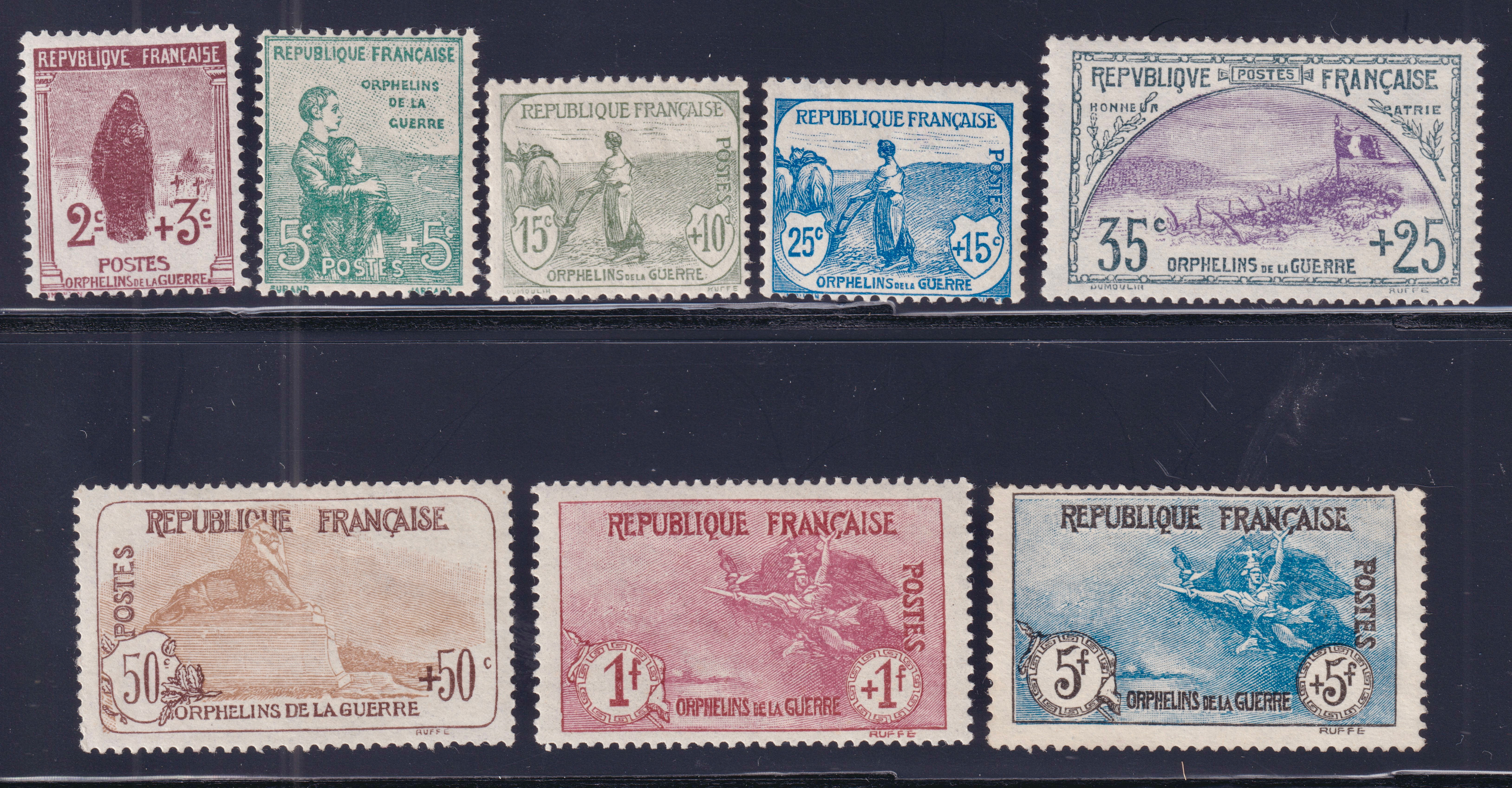 Lot 1668 - n°148 à 155 1ère série orphelins de la Guerre neuve* TB - 155 signé