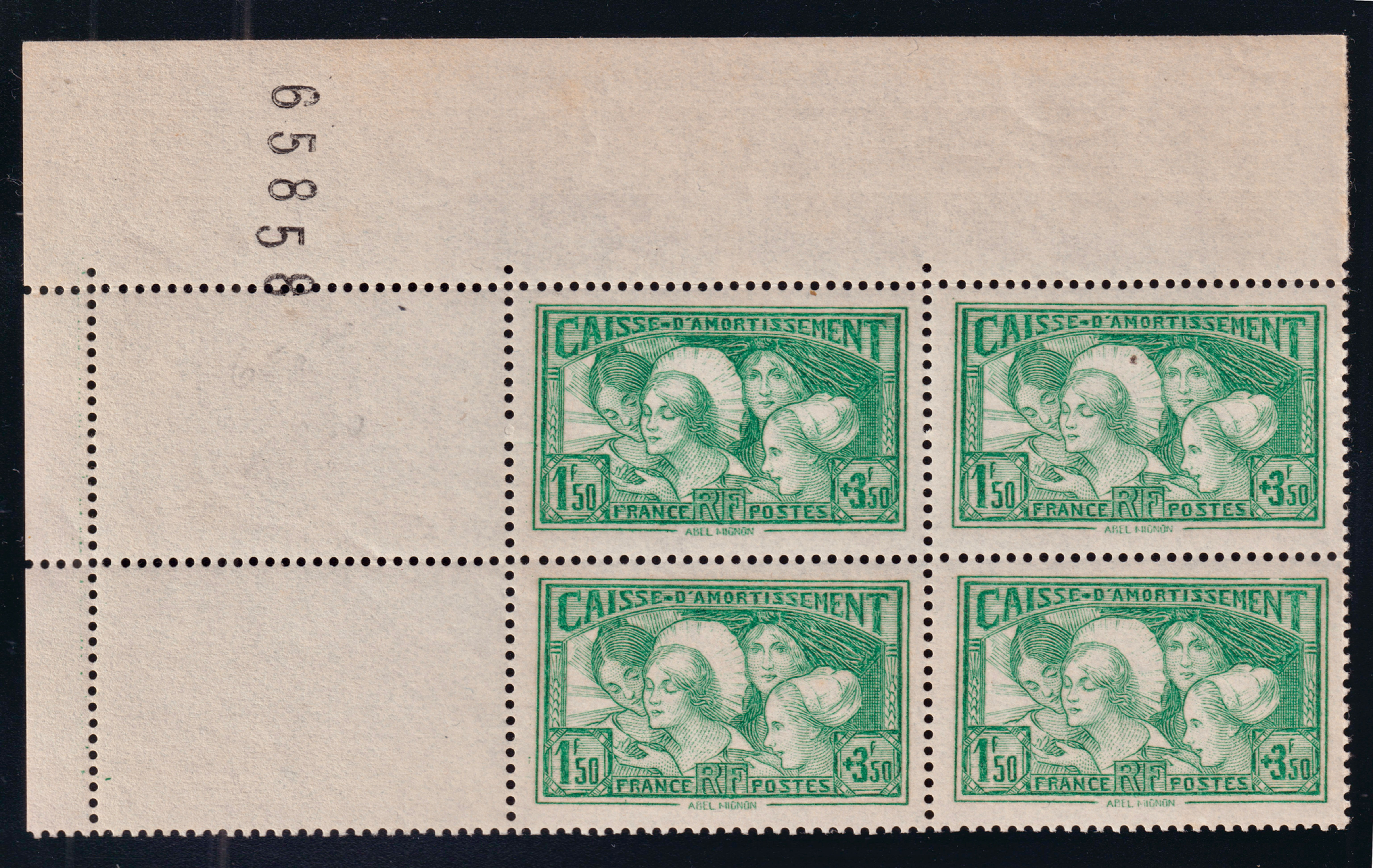 Lot 1654 - n°269 "Les Provinces" Caisse bloc de 4 neuf** CDF - Signé Scheller