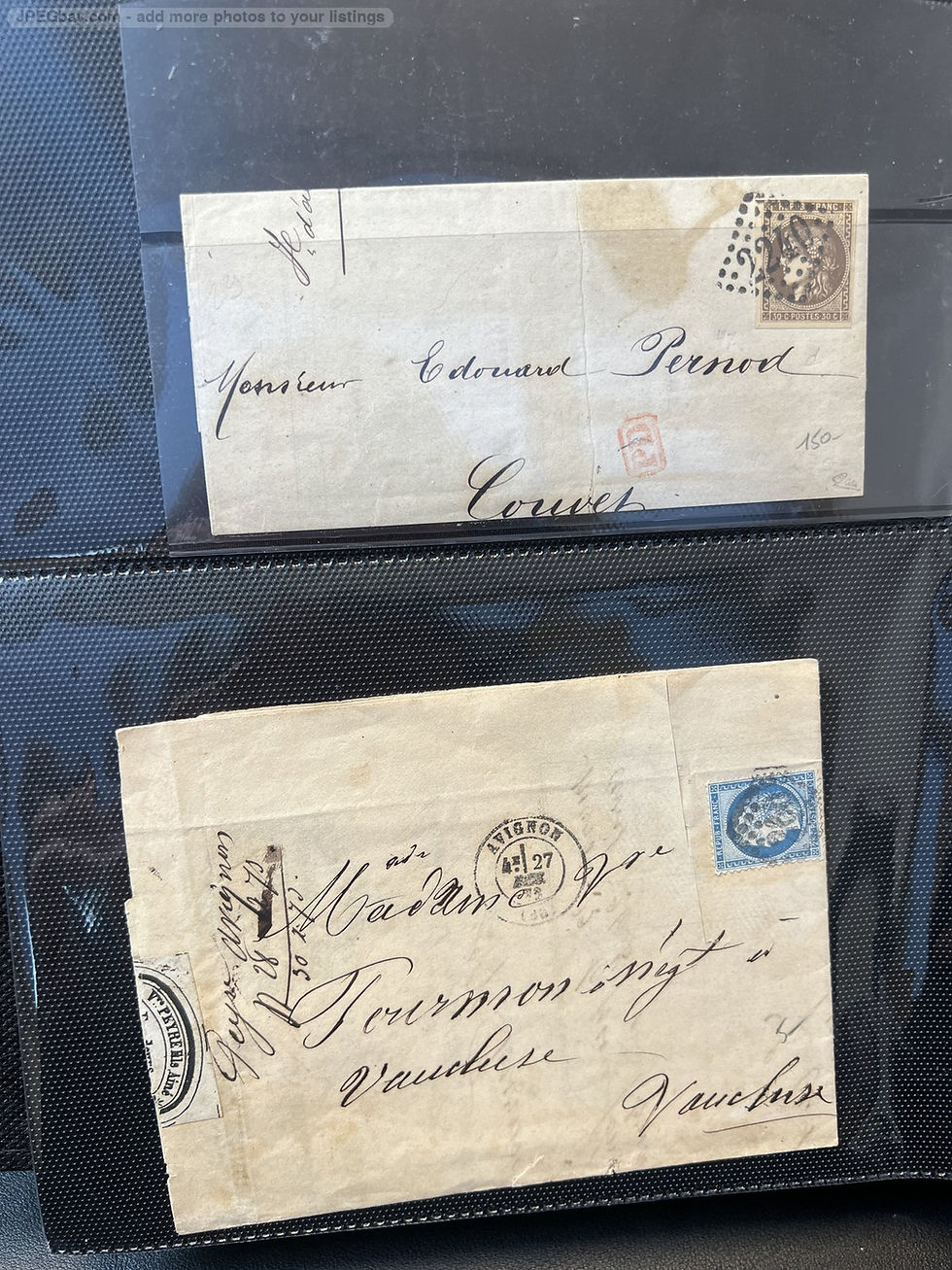Miniature : Lot 1148 - Collection Histoire Postale dt n°2, 47 s/ lettre, premiers vols, WORL